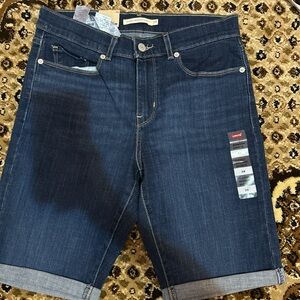 Levi's Dark Blue Denim Shorts